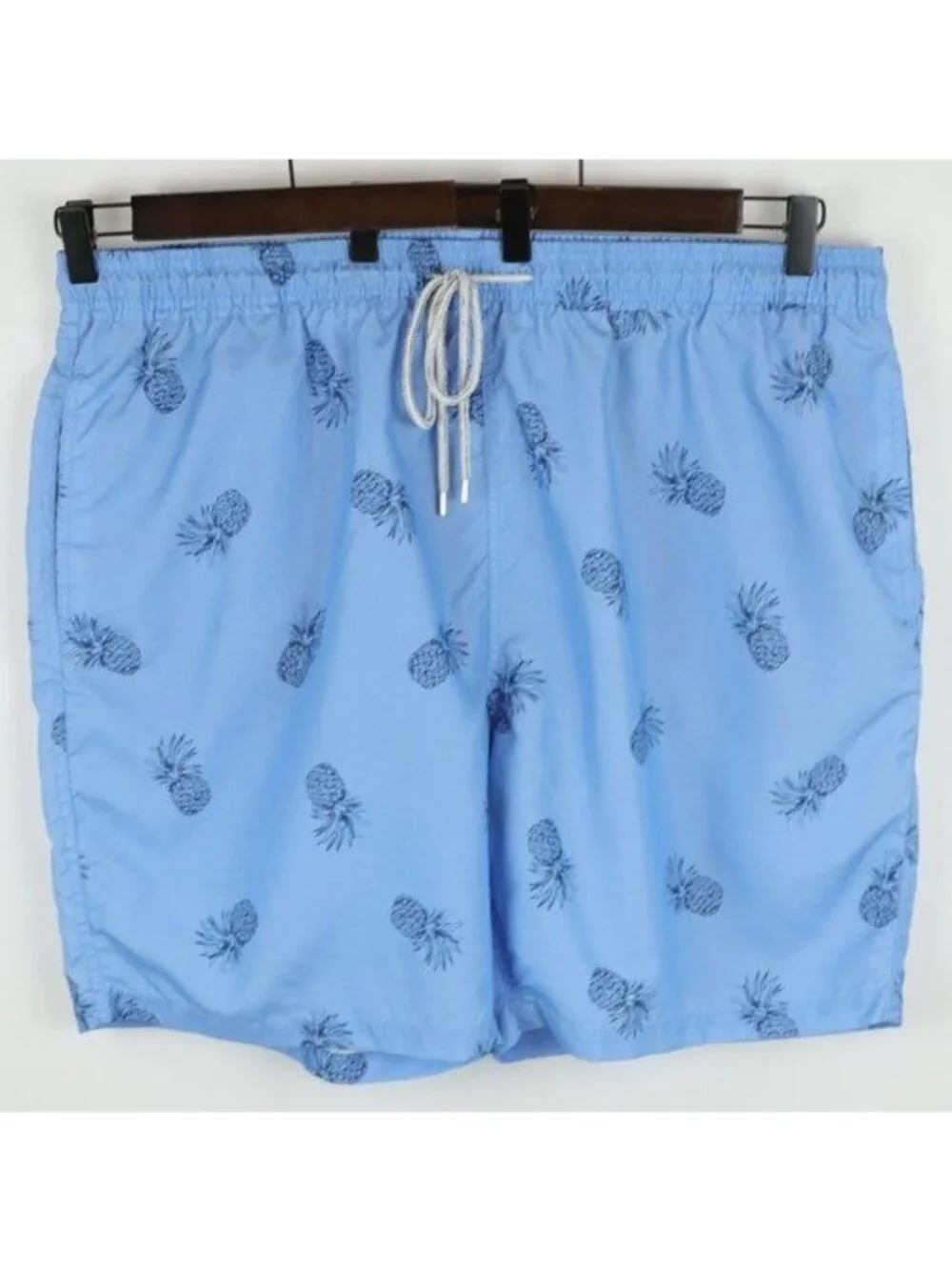 Kirkland Signature Men's 2XL Blue Pineapple Lightweight Quick Dry Swim Trunks